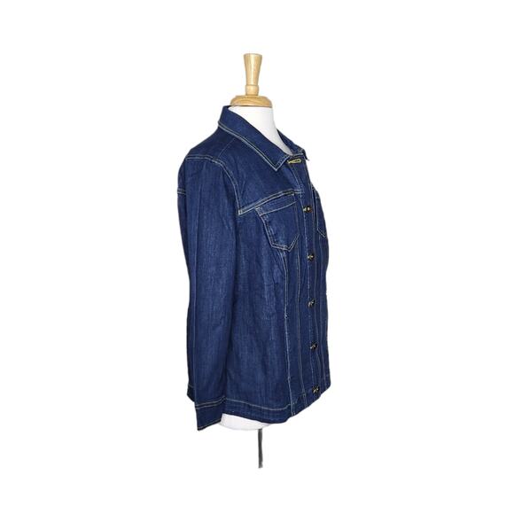 Catherine' Classic Dark Blue Denim Jacket 0X (14/16) NWT - Picture 4 of 8